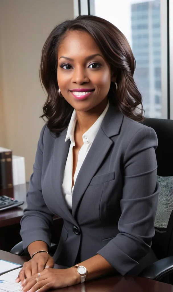 Social media virtual assistant at her desk